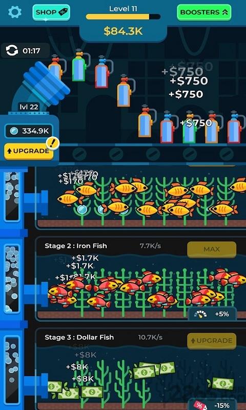 闲置水族馆破解版下载,闲置水族馆,经营游戏,养成游戏